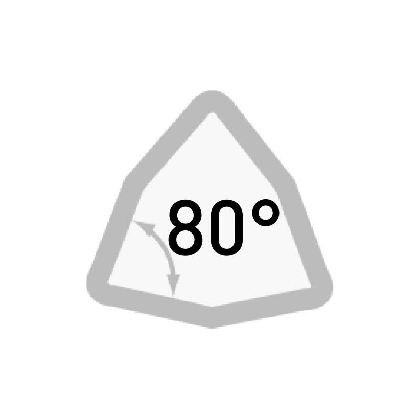 W(80°)
